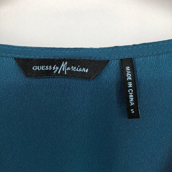 Guess by Marciano NWT Teal VNeck Drop Shoulder Mid Sleeve Oversized Tunic S - Picture 6 of 14